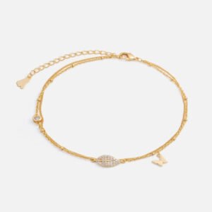  خلخال نسائي ناعم بلون ذهبي