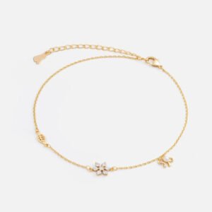  خلخال نسائي ناعم بلون ذهبي