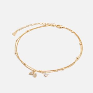  خلخال نسائي ناعم بلون ذهبي